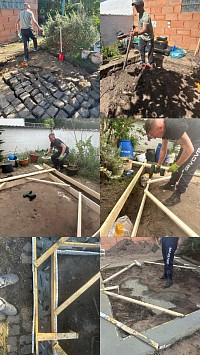 Stabil und präzise – Fundament für ein neues Gewächshaus.